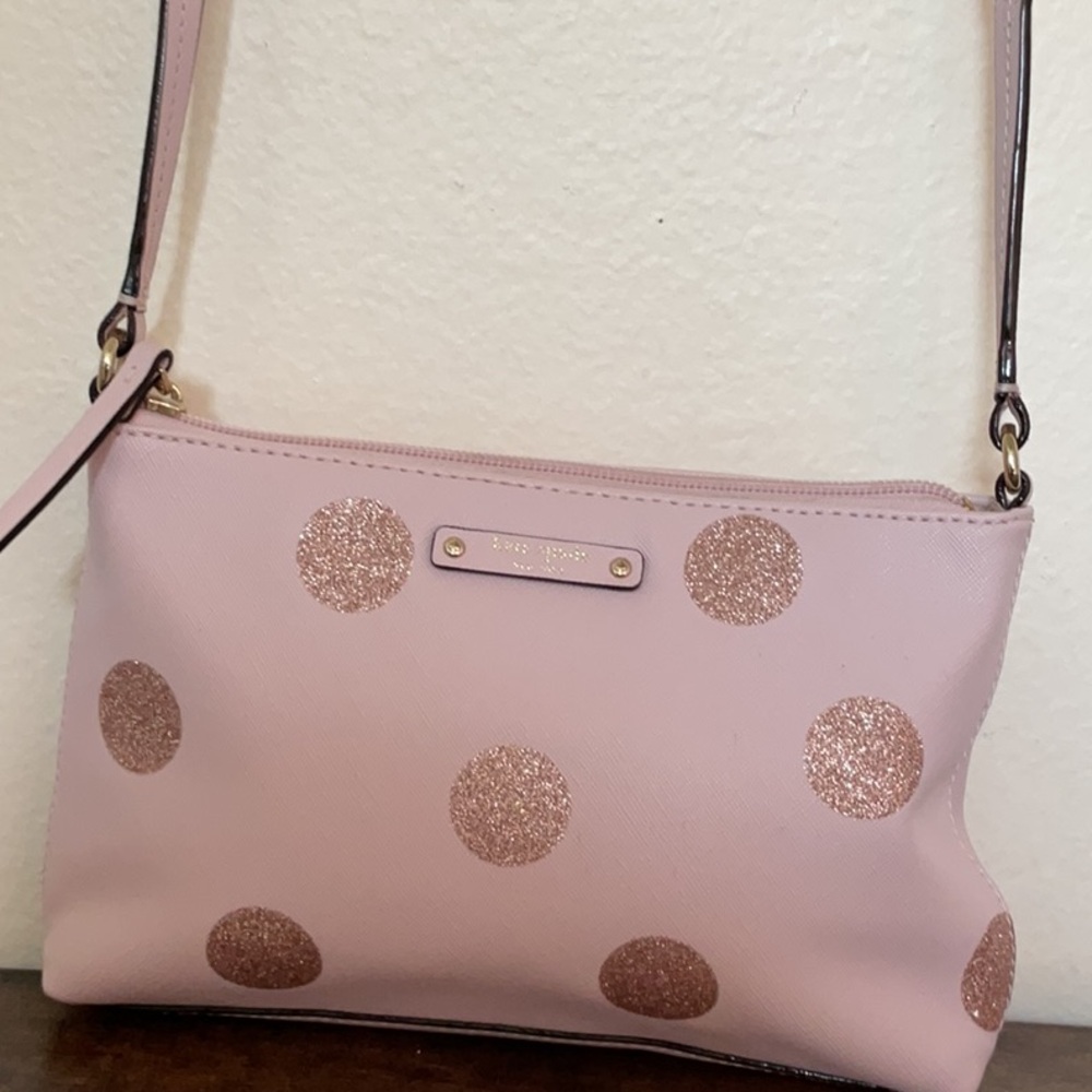 Kate Spade Haven Lane Ramey Crossbody Bag pink Glitter dots